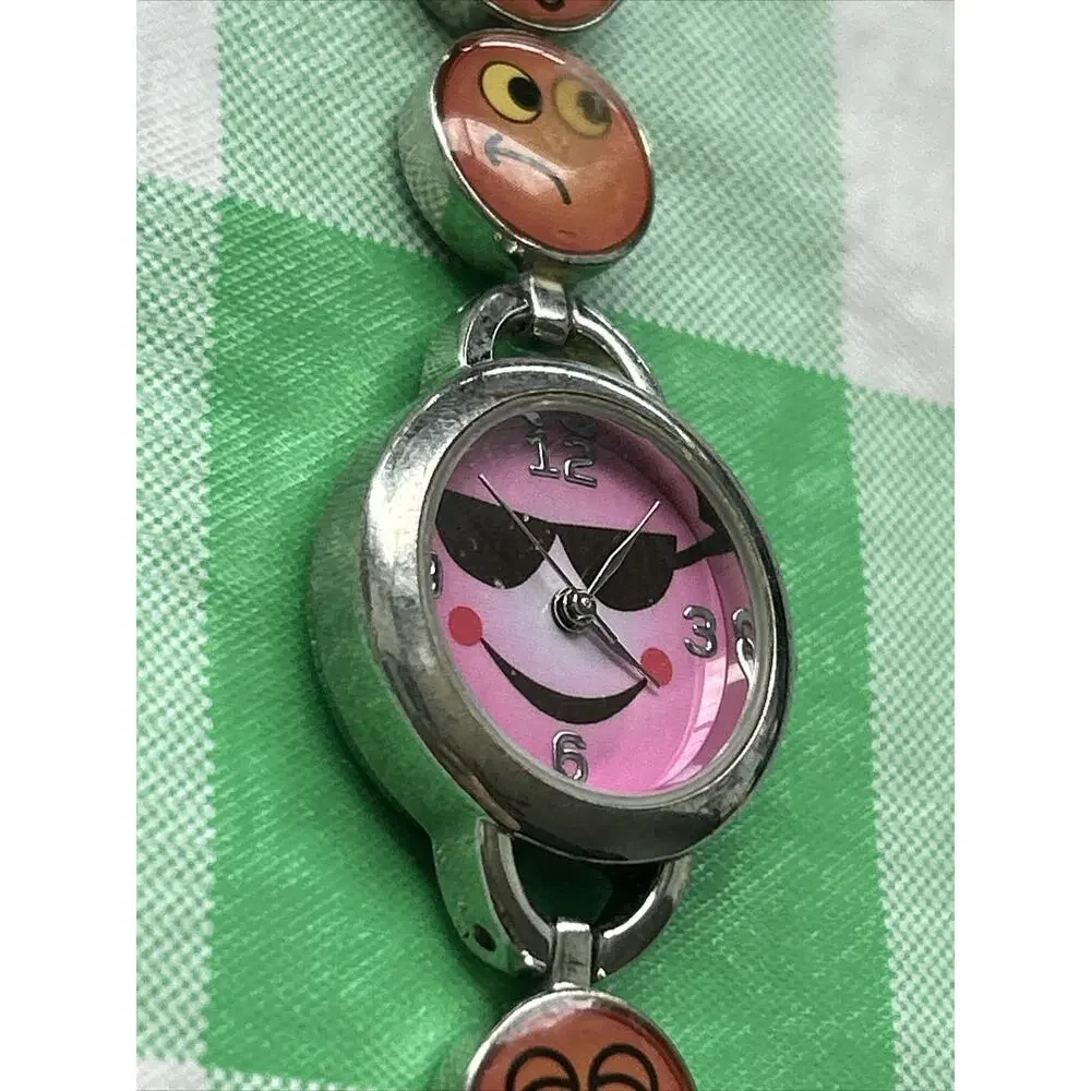 Accutime Emoji Silver Tone Women’s Quartz Watch